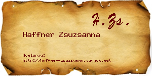 Haffner Zsuzsanna névjegykártya