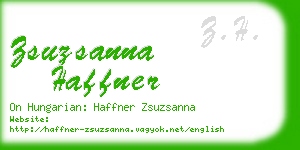 zsuzsanna haffner business card
